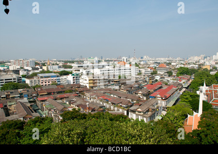 Sur Bangkok Wat Saket de la Mount temple d'Or Banque D'Images