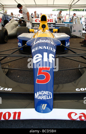 1992 (Williams-Renault FW14B) la formule un voiture, conduit par Nigel Mansell, exposée au Goodwood Festival of Speed, Juillet 2009 Banque D'Images