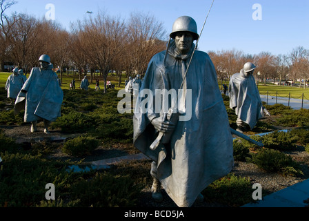 Faire progresser les soldats de statues en bronze Korean War Veterans Memorial Washington DC Washington DC nord-américaine USA United States No Banque D'Images