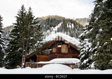 Chalet Corvara in Badia Bolzano Italie Banque D'Images