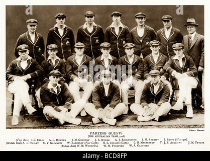 L'équipe australienne 1926 Photo de l'équipe de l'Australian cricket tourné en Angleterre pour la série des cendres Banque D'Images