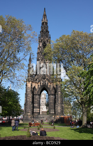 Sir Walter Scott Monument Édimbourg Banque D'Images