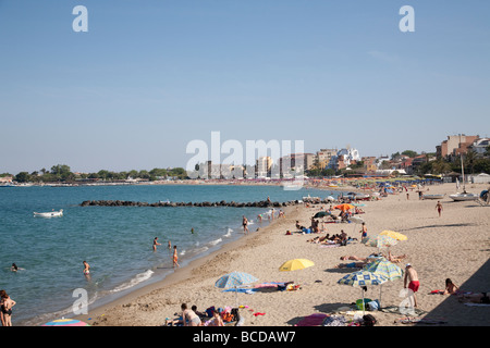 Plage à proximité de Taormina Giardini Naxos Banque D'Images