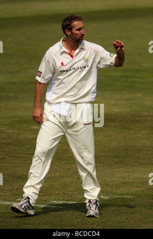 Fast bowler australien Jason Gillespie jouant pour Glamorgan Banque D'Images