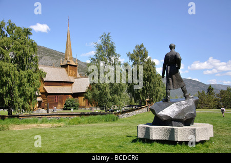 12e siècle LOM Stave Church, LOM, Innlandet County, Norvège Banque D'Images