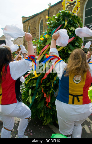 Hastings Jack in the Green, Morris Dancers Banque D'Images