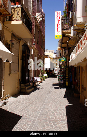 LE QUARTIER HISTORIQUE DE TOPANAS DE LA CANÉE SUR L'ÎLE GRECQUE DE CRÈTE. Banque D'Images