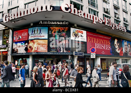 Anenue Des Champs Elysees Paris cinema les films cinéma Photos Banque D'Images