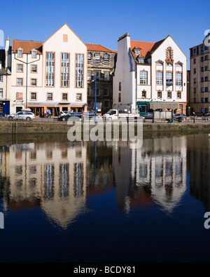 Le Port de Leith, le long de la rivière, le Port de Leith, Édimbourg, Écosse. Banque D'Images