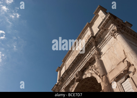 L'Arc de Titus dans le Forum romain de Rome, Italie Banque D'Images