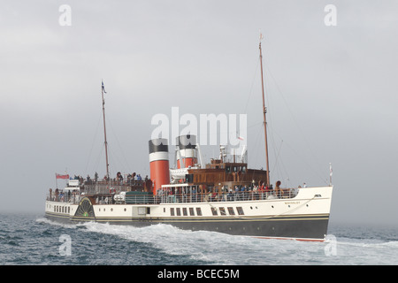 Bateau à Vapeur Waverley mer sur un bateau à passagers dernier utilisé pour transporter des passagers sur des voyages d'agrément. Utilisé tout autour de l'UK . Banque D'Images