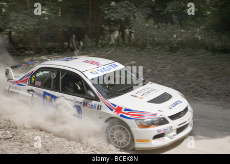 Voiture de rallye au Goodwood Festival of Speed 2009 le motion blur Banque D'Images