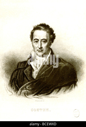 Johann Wolfgang von Goethe (1749-1832) était un poète allemand, dramaturge, et romancier. Il est surtout connu pour ses travaux "Faust". Banque D'Images