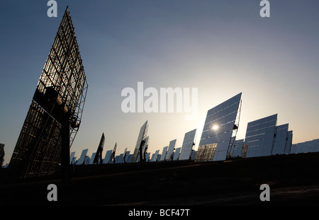 L'usine électrique construite par l'entreprise espagnole Abengo dans Sanlucar la Mayor, près de Séville, Espagne Banque D'Images