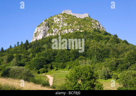 Montségur, Ariège, Midi-Pyrénées, France Banque D'Images