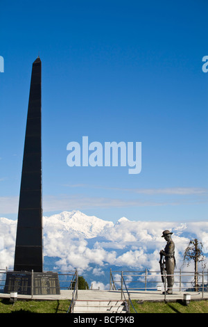 L'Inde, le Bengale occidental, Darjeeling, Batasia Loop, mémorial de guerre de Gorkha Banque D'Images