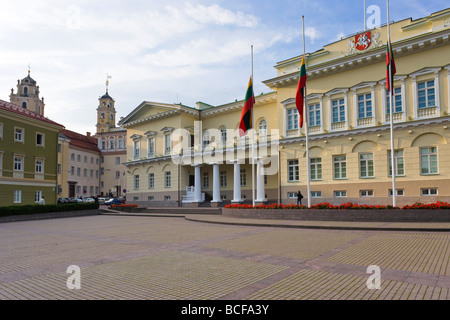 La Lituanie, Vilnius, le palais présidentiel Banque D'Images