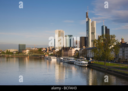 Allemagne, Hessen, Frankfurt-am-Main, Skyline Banque D'Images