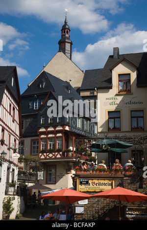 Allemagne, Rhénanie-Palatinat, Mosel River Valley, Beilstein, vue sur la ville Banque D'Images