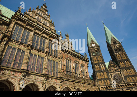 L'Allemagne, l'état de Brême, Brême, Rathaus, l'hôtel de ville Banque D'Images