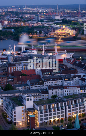 L'Allemagne, l'État de Hambourg, Hambourg, Port de l'Elbe Banque D'Images