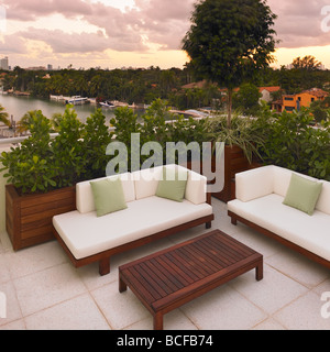 Droit de l'Aqua développement sur Miami Beach, Floride, USA Banque D'Images