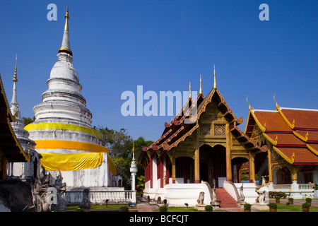 La Thaïlande, Chiang Mai, le Wat Phra Singh Banque D'Images