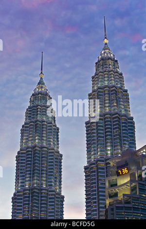 La Malaisie, Kuala Lumpur, Tours Jumelles Petronas Banque D'Images