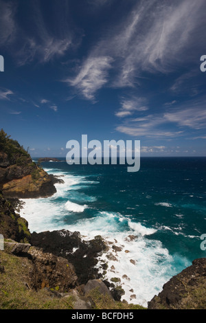 L'île de la réunion, la réunion du Sud, Grande Anse de la ligne de côte de Le Piton de Grande Anse Banque D'Images