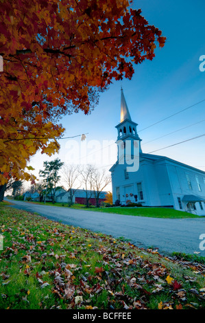 USA, New York, l'Église congrégationaliste, Peacham Banque D'Images