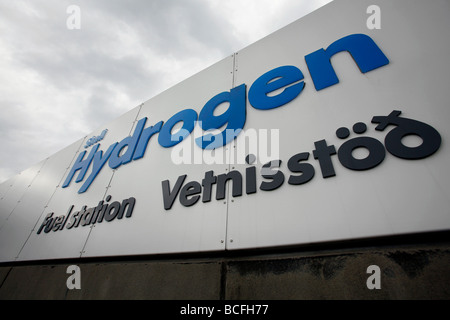 Station de remplissage d'hydrogène, Reykjavik, Islande Banque D'Images