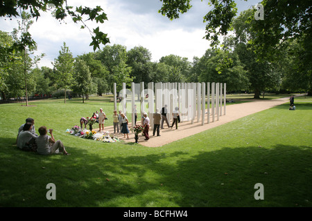 Mémorial aux victimes de l'attaque terroriste de Londres le 7 juillet 2005, à Hyde Park, Londres, UK Banque D'Images