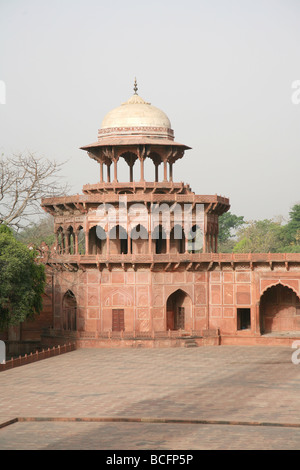 Détail d'une des extrémités d'un dôme de la mosquée du Taj Mahal à Agra Banque D'Images