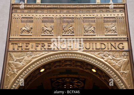 Fred F. bâtiment français, 551 Fifth Avenue, New York City, USA Banque D'Images