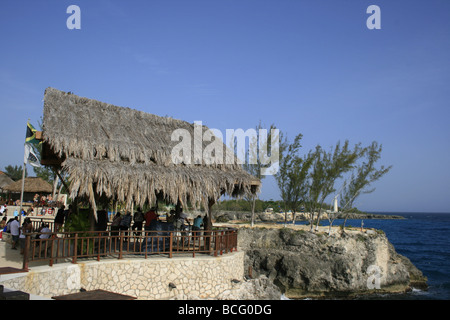 Le célèbre Rick's Cafe à Negril, Jamaïque Banque D'Images