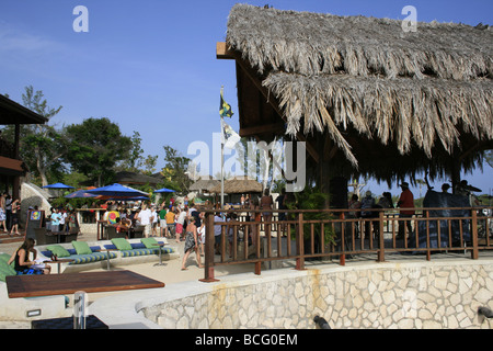 Célèbre Rick's Cafe à Negril, Jamaïque Banque D'Images