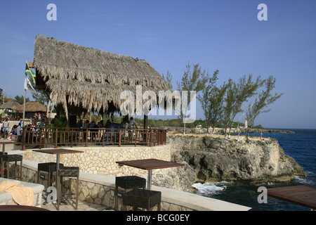 Célèbre Rick's Cafe à Negril, Jamaïque Banque D'Images