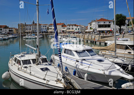 Scène de port à la flotte en Ile de re, France Banque D'Images