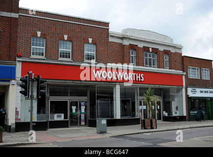 Fermé Woolworths magasin à Shoreham par la mer 2009 Banque D'Images