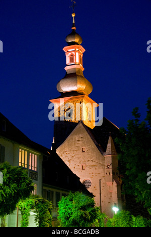 L'Allemagne Rudesheim Vieille Ville church Banque D'Images