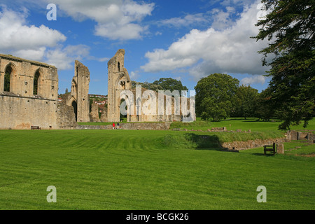 Ruines de l'Abbaye de Glastonbury, Somerset, England, UK Banque D'Images