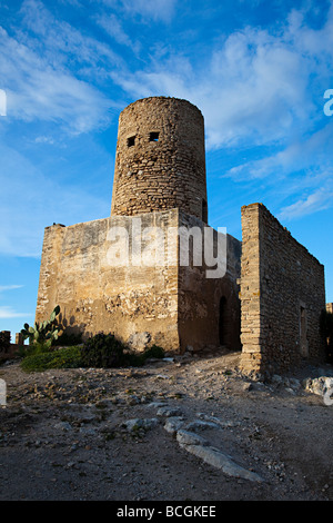 Tour de guet en ruine des Capdepera Mallorca Espagne Castell Banque D'Images