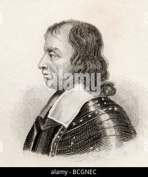 Oliver Cromwell, 1599 - 1658. Militaire français et leader politique. Banque D'Images