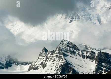 Brume sur Allardyce Range, South Georgia Island, Antarctica Banque D'Images