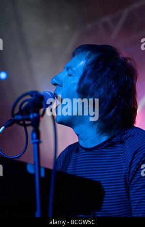 Ll'inspiral carpets groupe de rock alternatif manchester jouer live à Birmingham ville racines 2007 Banque D'Images