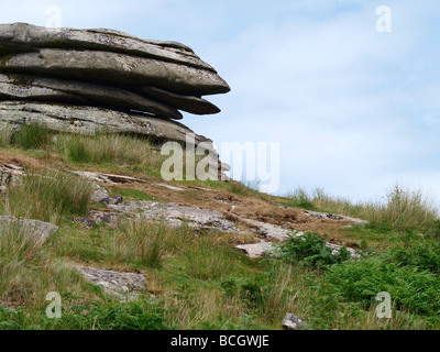 Rochers sur le bord de la carrière de Cheesewring Cornwall Bodmin Moor Banque D'Images
