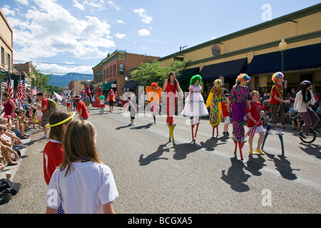 Quatrième de juillet parade dans la petite ville de montagne du Colorado de salida Banque D'Images