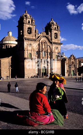 Iglesia de la Compañía de Jesús.Plaza de Armas. Cuzco. Perú. Banque D'Images