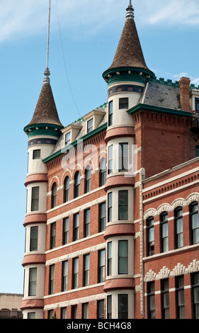 Vue extérieure de l'Idanha Hotel Boise IDAHO L'édifice est classé au titre des Monuments Historiques Banque D'Images