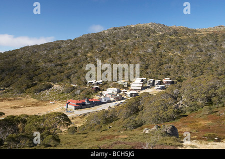 Charlotte Pass Ski Resort Parc National de Kosciuszko montagnes enneigées du New South Wales Australie Banque D'Images